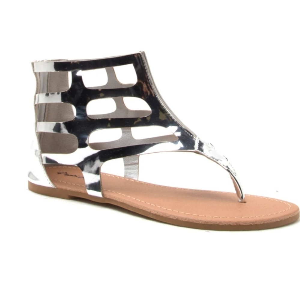 Silver Metallic sandals